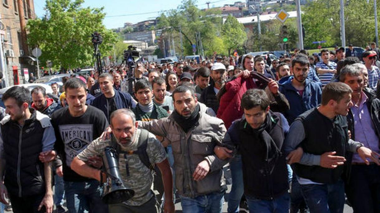 ادامه موج تظاهرات اعتراض آمیز در ارمنستان