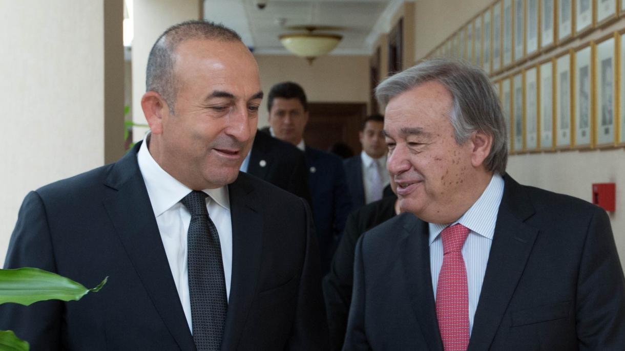 Çavuşoğlu, BMT-nin yeni baş katibi Guterresi tǝbrik edib