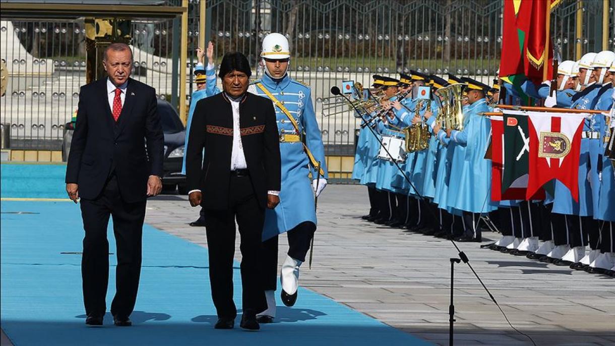 Erdogan recibió a Evo Morales en el Complejo de Presidencia