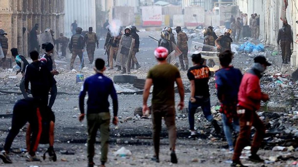 Basra we Zikar welaýatlarynda hökümete garşy geçirlen protest ýörişlerinde 6 adam ýogaldy