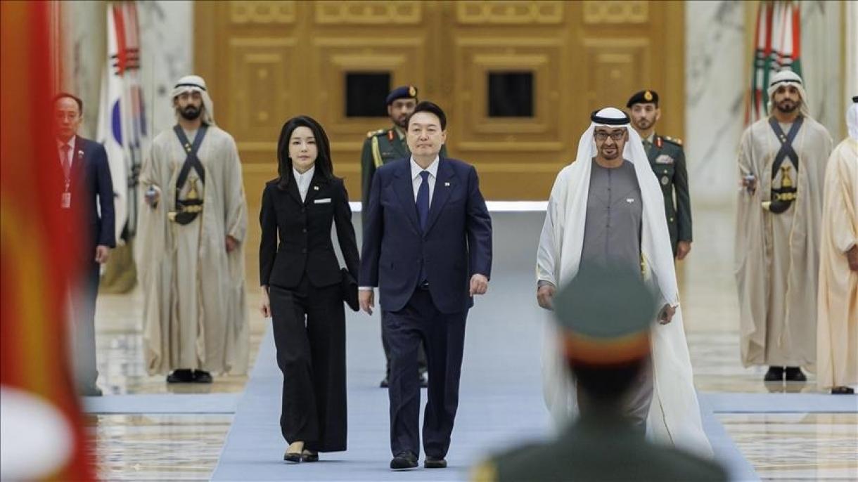 دیدار رئیس دولت امارات با رئیس‌جمهور کره جنوبی