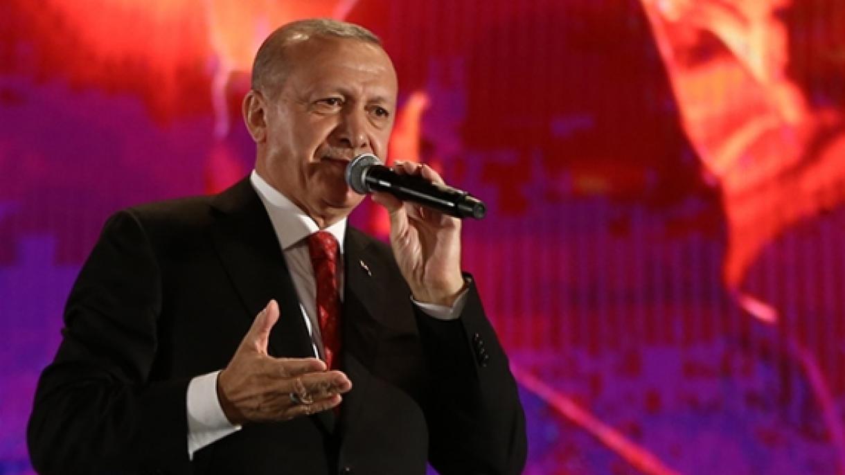 Президентът Ердоган произнесе реч на митинга в Истанбул...