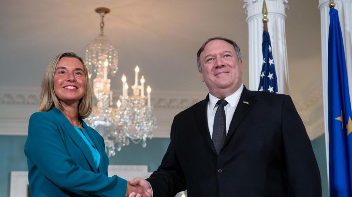 AQSh davlat kotibi Mayk Pompeo Federika Mogherini bilan uchrashdi