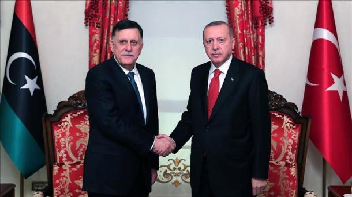 Erdogan recebeu Fayez Al Sarraj