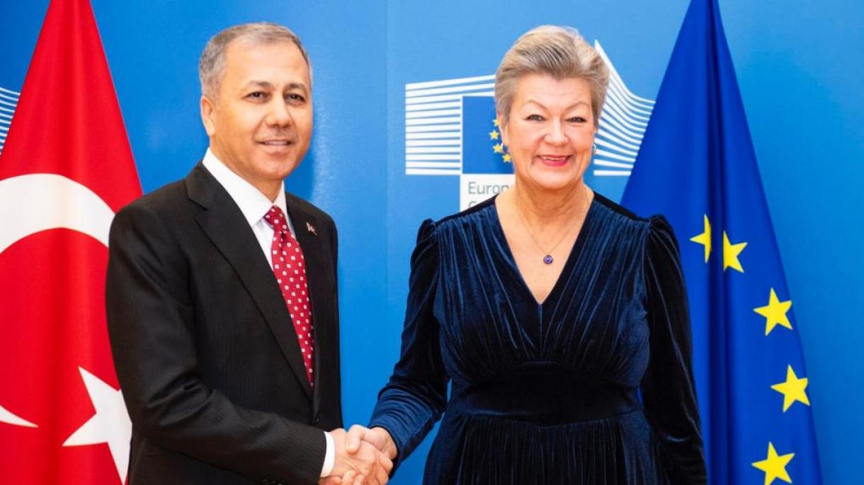دیدار وزیر کشور ترکیه با  کمیسر امور داخلی اروپا در بروکسل پایتخت بلژیک