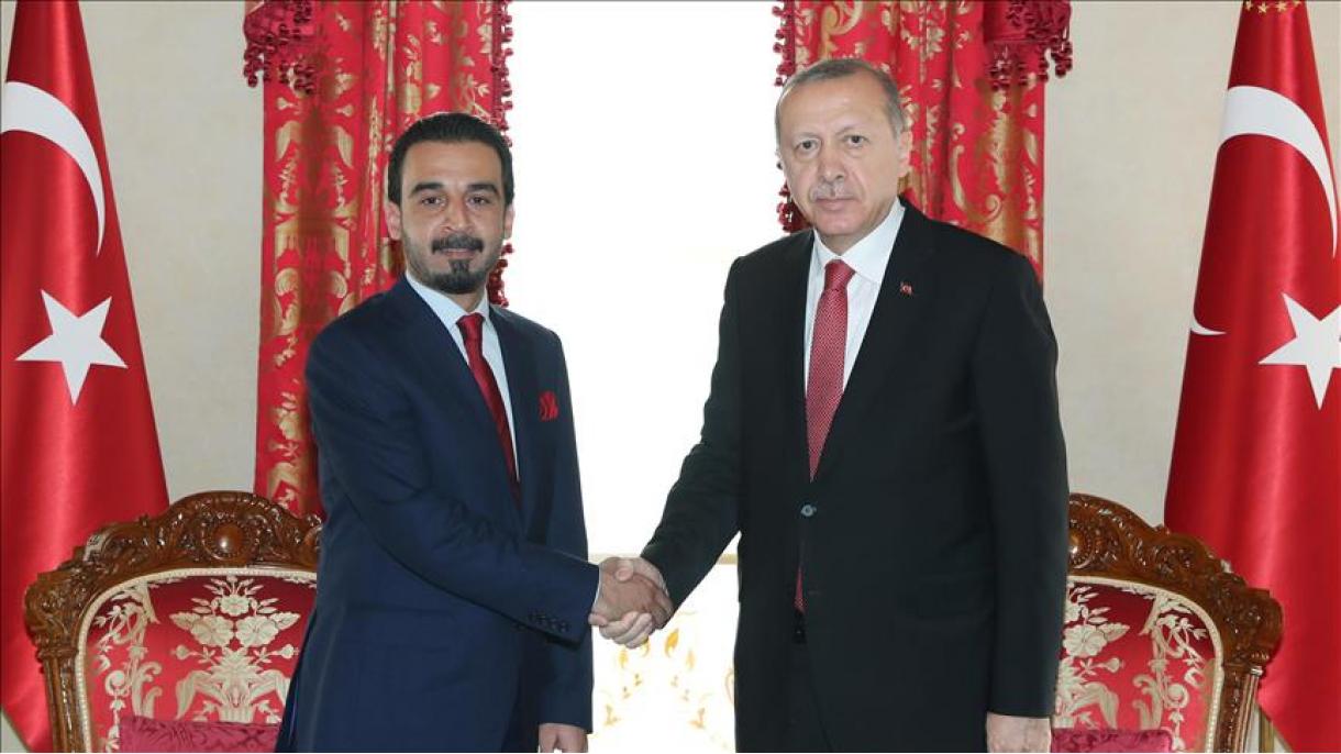 دیدار و گفتگوی اردوغان با رئیس پارلمان عراق