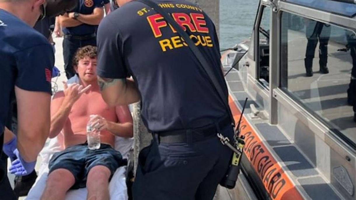 جوان 25 ساله پس از 35 ساعت سرگردانی در اقیانوس پیدا شد