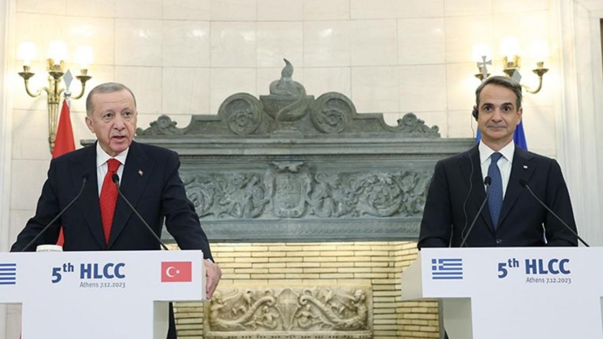 Conferința de presă comună Erdoğan - Mitsotakis
