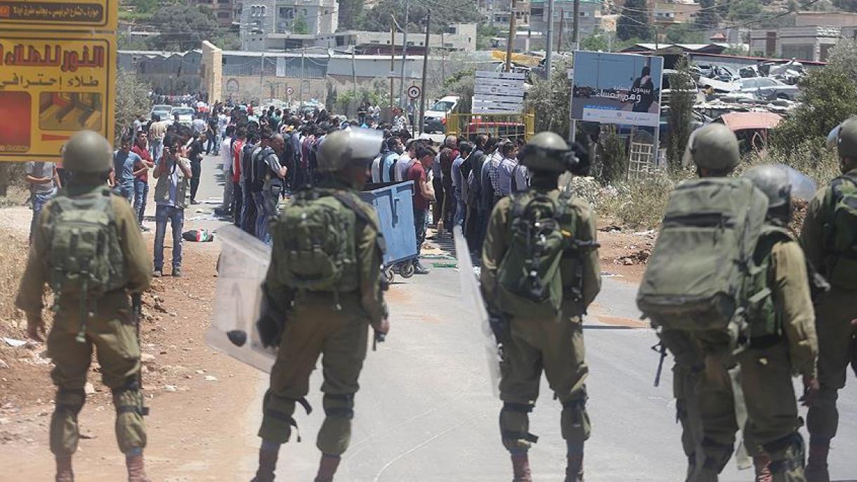سربازان اسرائیلی در تظاهرات حمایت از فلسطینیان زندانی مداخله کردند