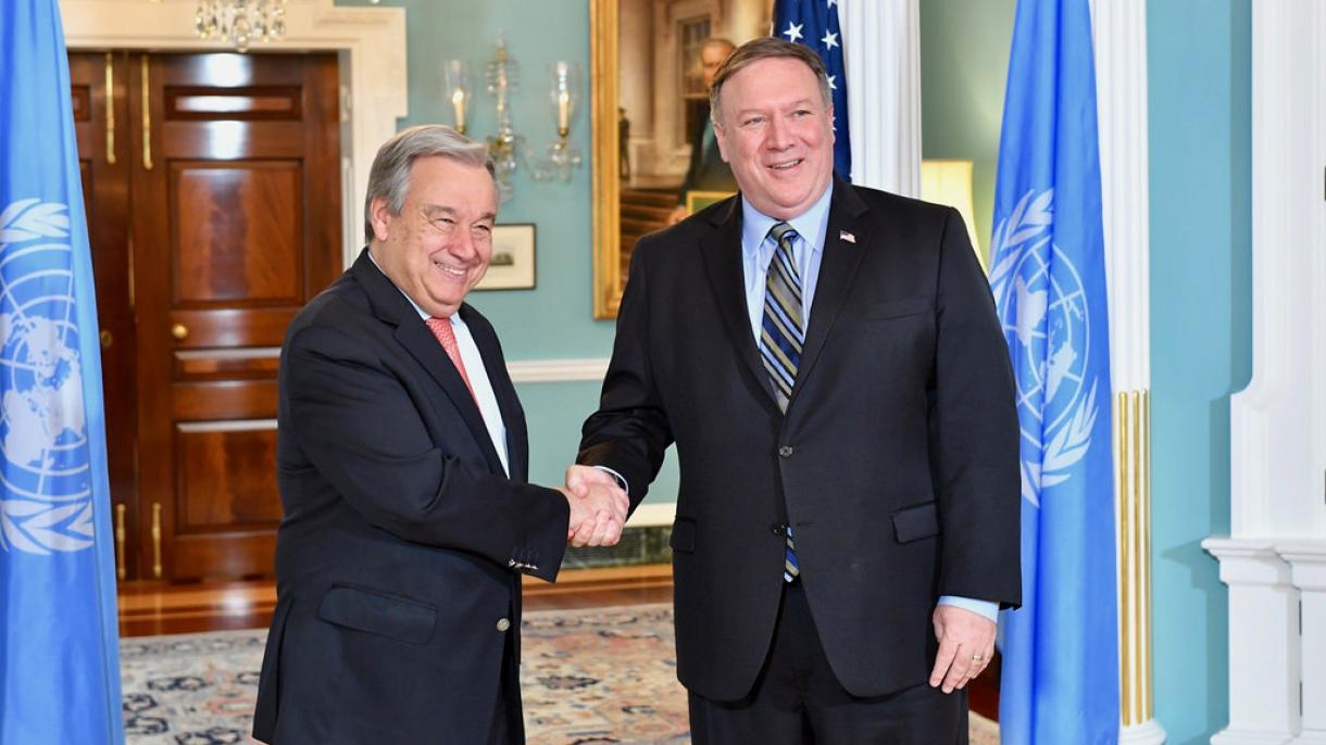 Mike Pompeo se reúne con Antonio Guterres en medio de tensión sobre Venezuela y Yemen