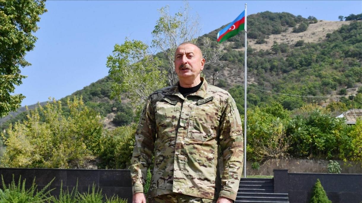 阿利耶夫访问阿塞拜疆重获控制权的拉钦市
