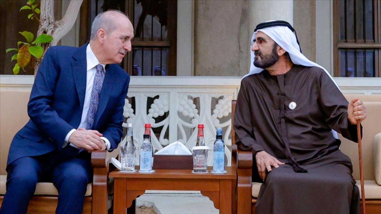 Numan Kurtulmus incontra Mohammed bin Rashid Al Mektoum