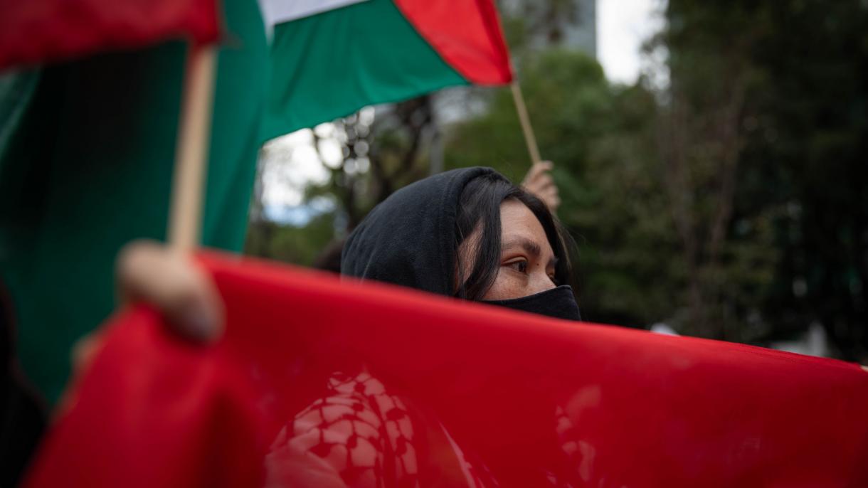 Manifestación en la Ciudad de México para pedir el alto el fuego en Gaza