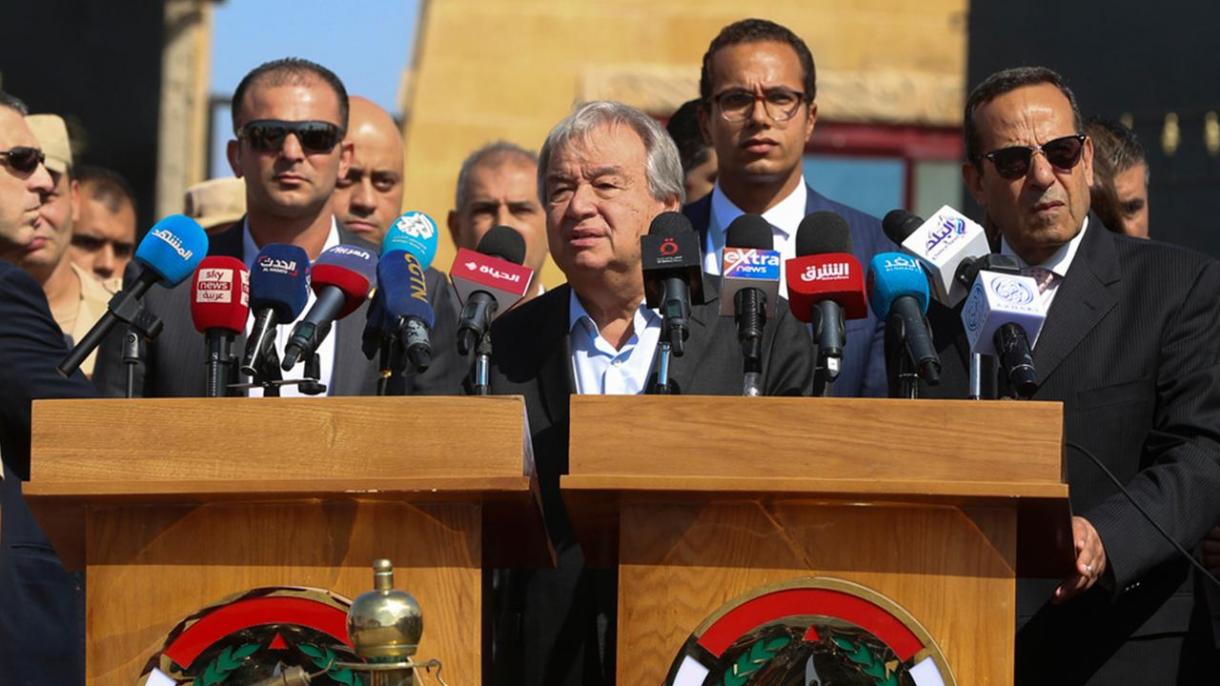 Guterres a vizitat punctul de trecere a frontierei de la Rafah