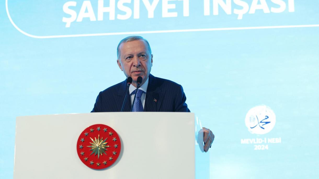 Erdogan Mewlid Nebi hepdesi bilen bagly geçirilen çärede çykyş etdi