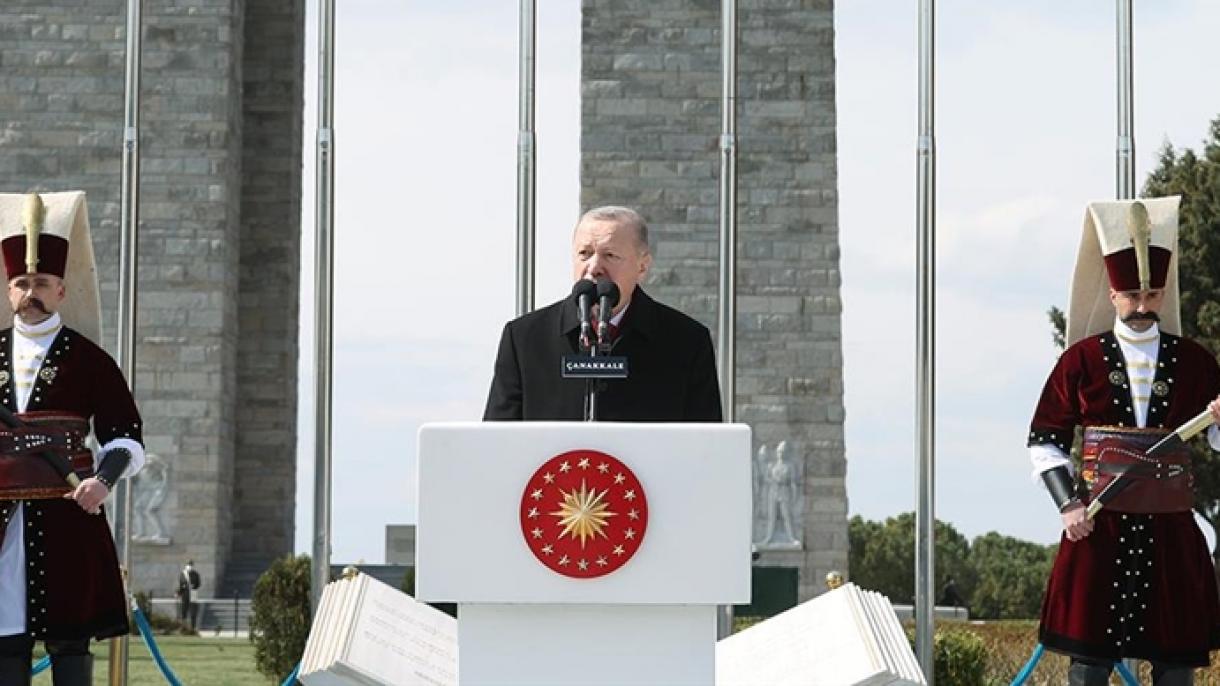 Erdogan 18-nji Mart Çanakgala Deňiz Ýeňişi mynasybetli geçirilýän çärä gatnaşdy
