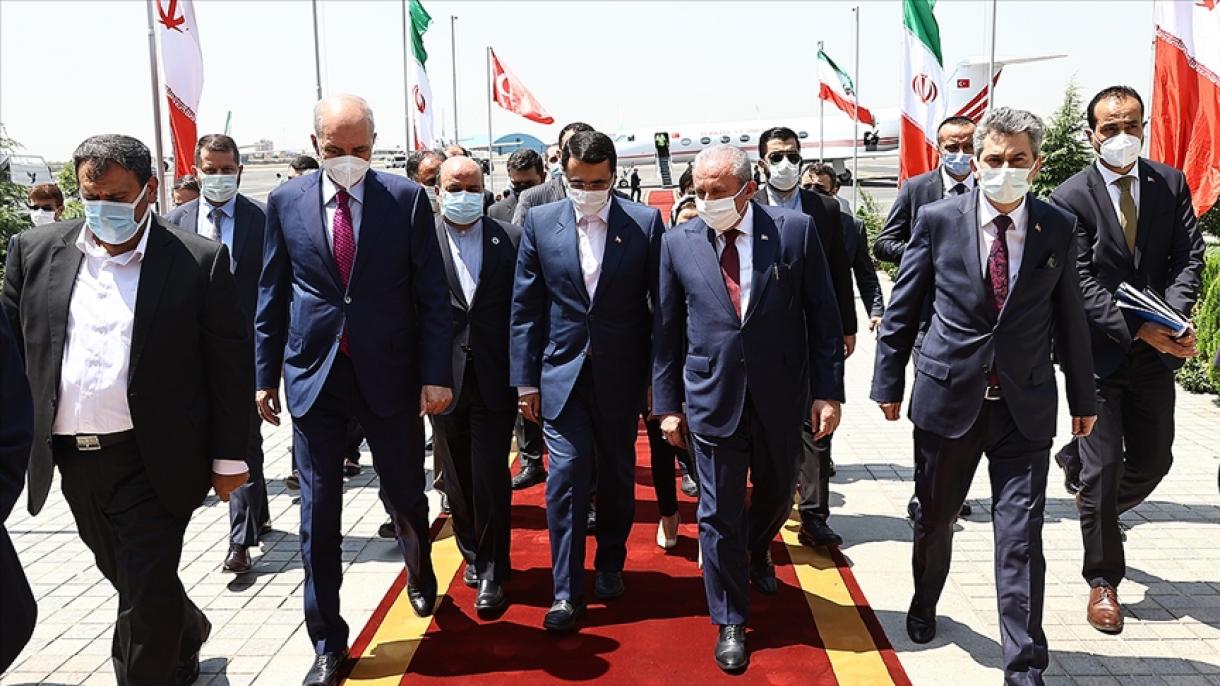 ترکی: قومی اسمبلی کے اسپیکر، رئیسی کی تقریب حلف برداری میں شرکت کے لئے، ایران پہنچ گئے