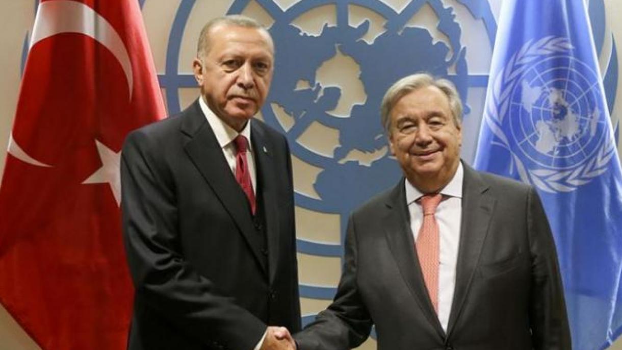 Turkiya prezidenti Erdo’g’an BMT Bosh kotibi Antonio Guterres bilan uchrashdi