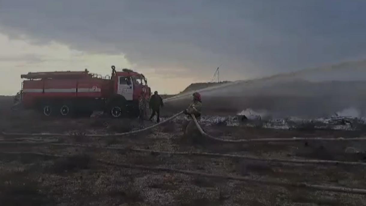 Gazagystanda Azerbaýjana degişli uçar ýere gaçdy