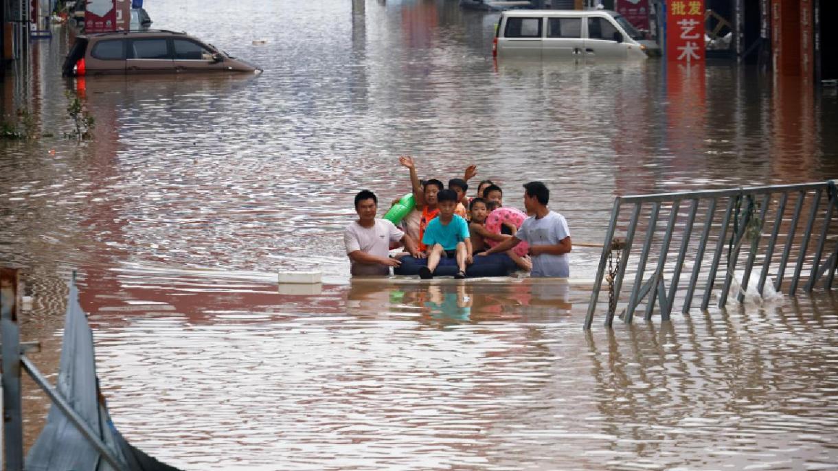 中国河北洪涝灾害10人死亡