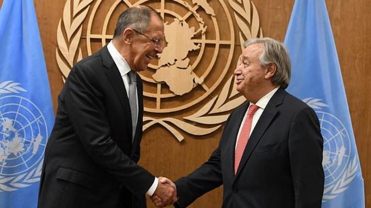 俄罗斯外长与联合国秘书长在纽约举行会晤