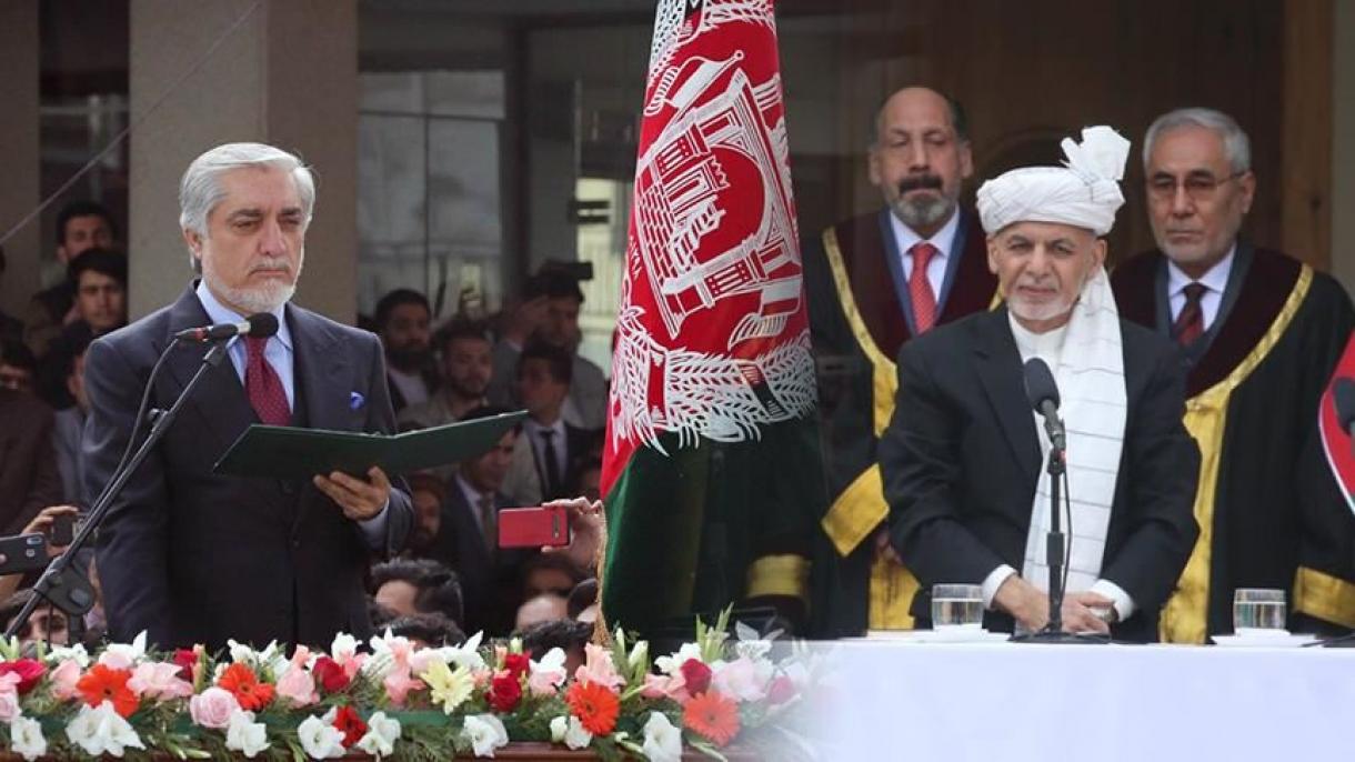 غنی و عبدالله، همزمان و جداگانه به عنوان رئیس‌جمهور افغانستان سوگند یاد کردند