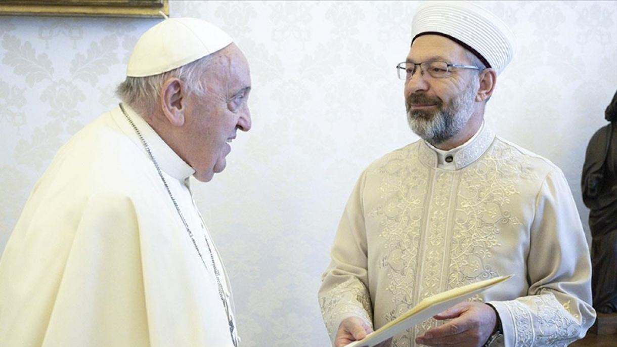 Vatikan Prezidenti Rim Papasi Fransisk Prezident Erdog'anga minnatdorchilik bildirdi