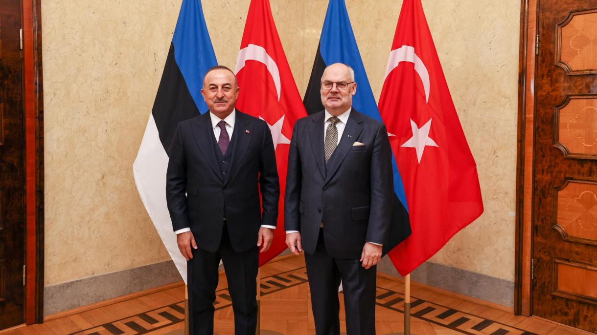 وزیر امور خارجه ترکیه در استونی با رئیس جمهور این کشور دیدار کرد