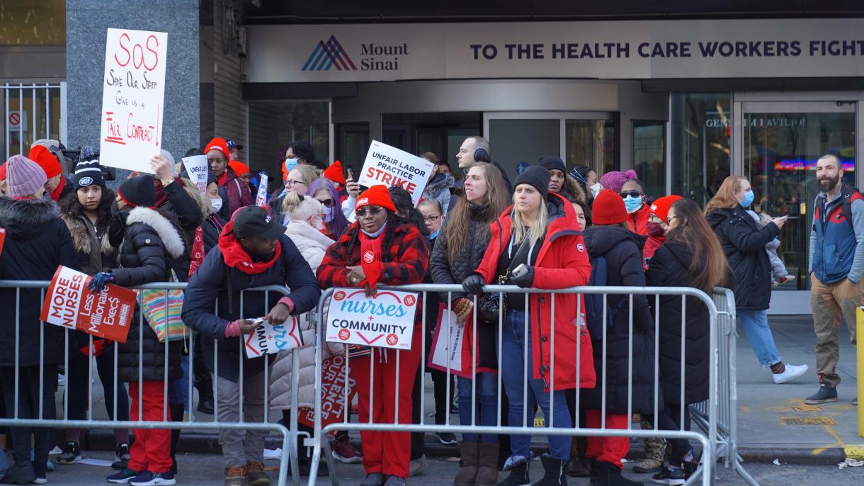 اعتصاب پرستاران و پرسنل بهداشتی در نیویورک