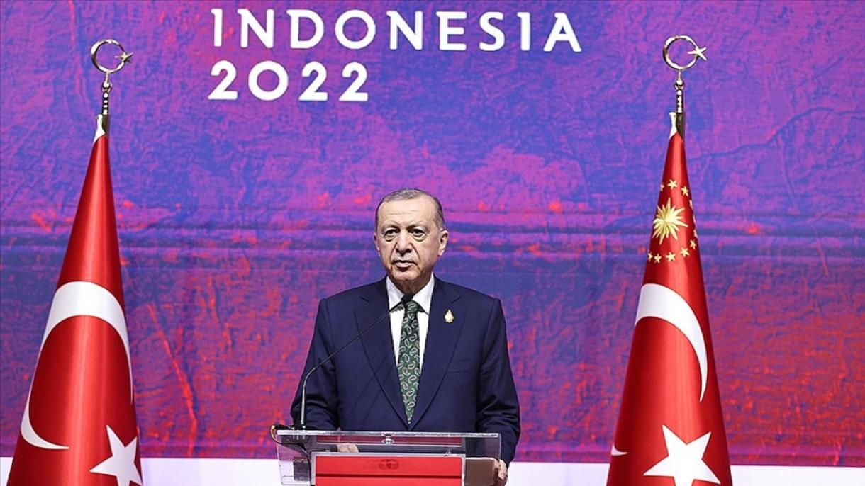 Erdoğan ha tenuto una conferenza stampa in Indonesia