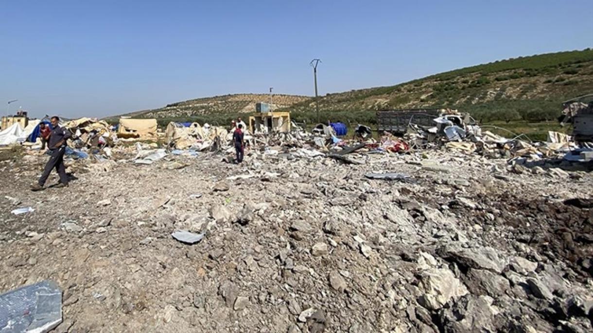 شام، ادلیب کے مہاجر کیمپ پر روسی لڑاکا طیارے کی بمباری سے 7 شہری ہلاک