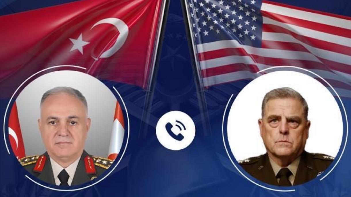 گفت‌و گوی تلفنی روسای ستادهای ارتش ترکیه و آمریکا