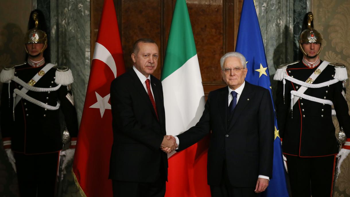 埃尔多安与意大利总统马塔雷拉举行会谈