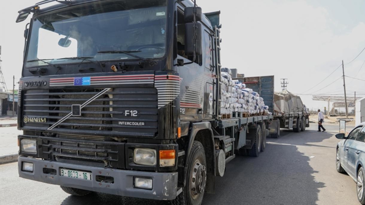 Gaza Ýene-de 47 Konteýnerlik Ynsanperwer Kömegi Bardy