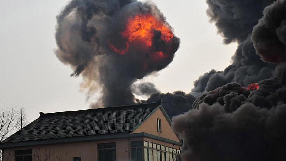 آتش سوزی در کارخانه ای در چین