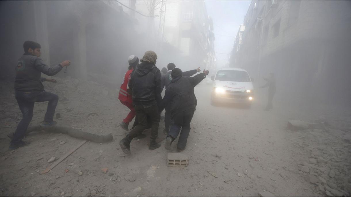 سوریه‌ده رژیم گوج‌لری حلب شهرینی "کلور گازی"لی بوشکا بومبا ایله ووردو