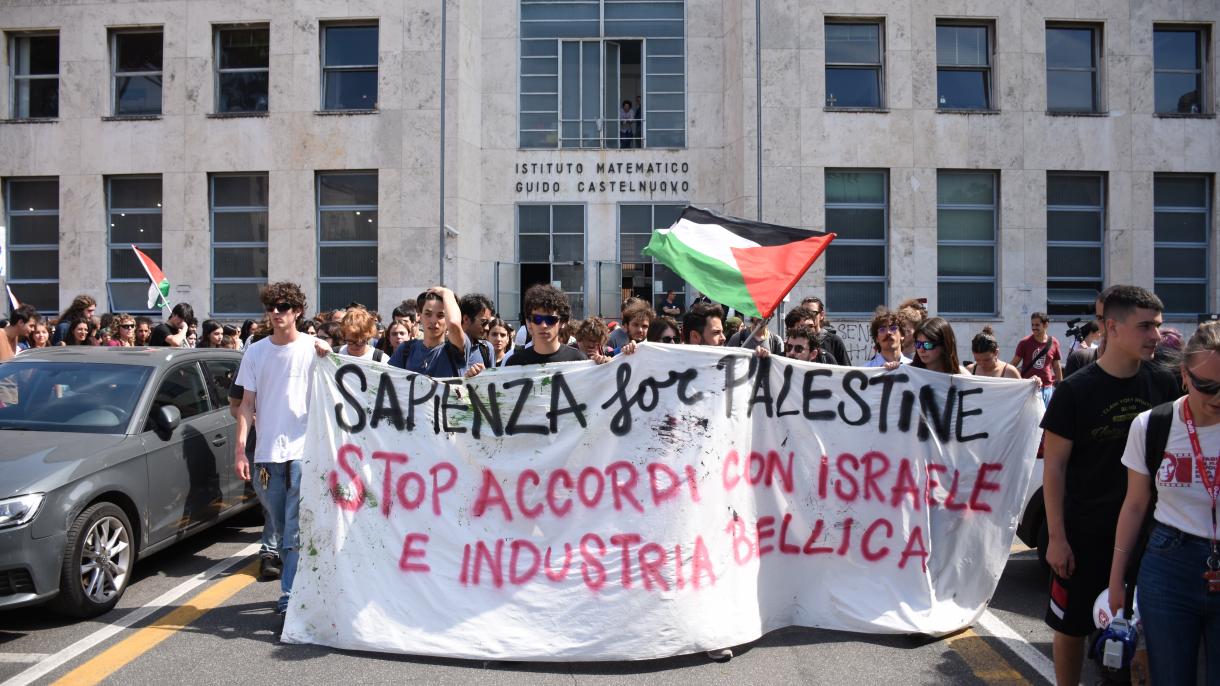 Roma Sapienza universitesi filistin destek.jpg