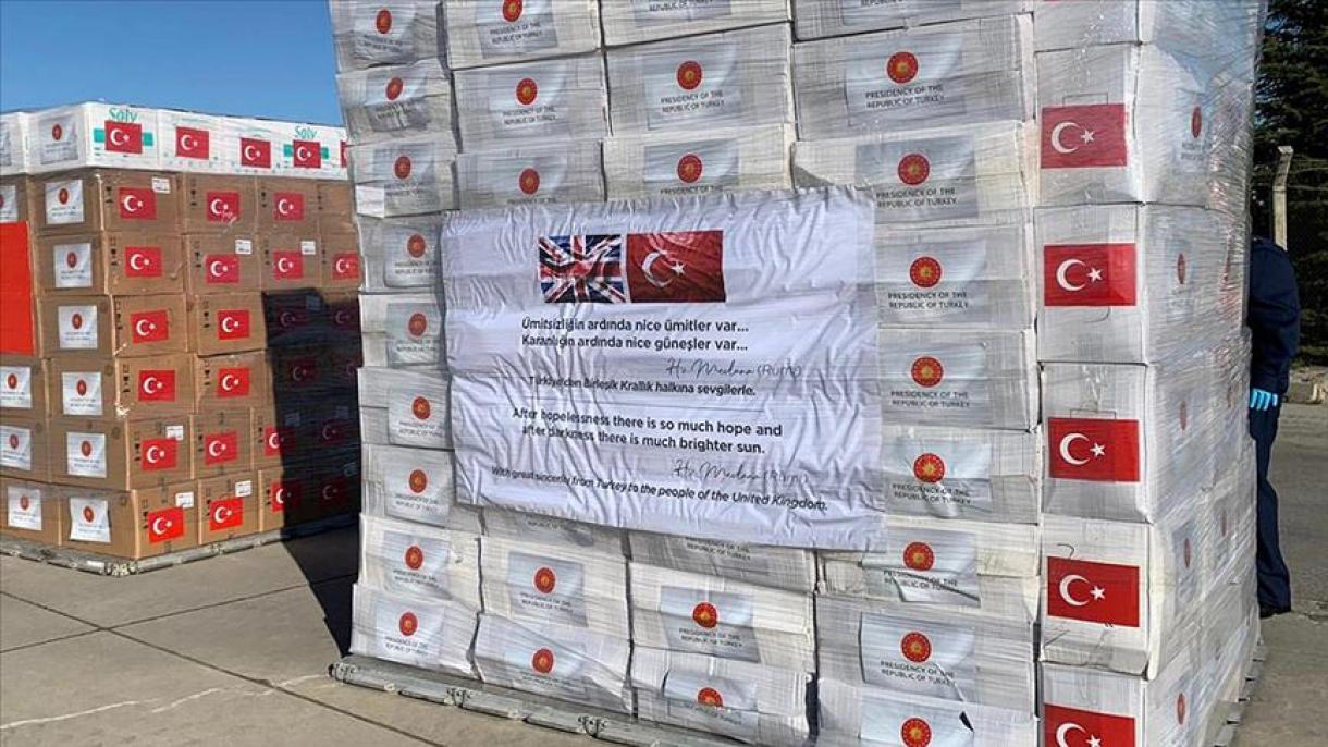El segundo grupo de material de asistencia médica partió desde Turquía con rumbo a Inglaterra
