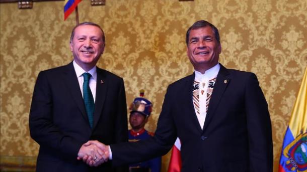 Ecuadorban  Recep Tayyip Erdogan köztársasági elnök