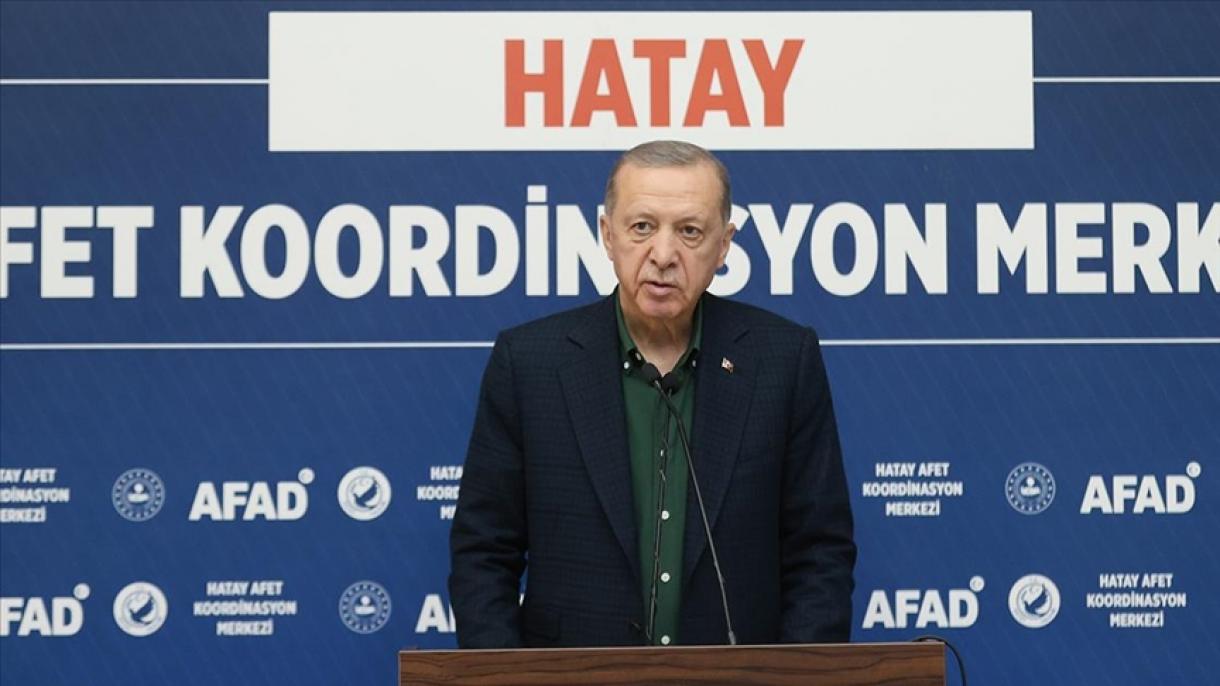 Prezident Erdogan, Hataýda Ýer Titremeleri Barada Maglumat Berdi