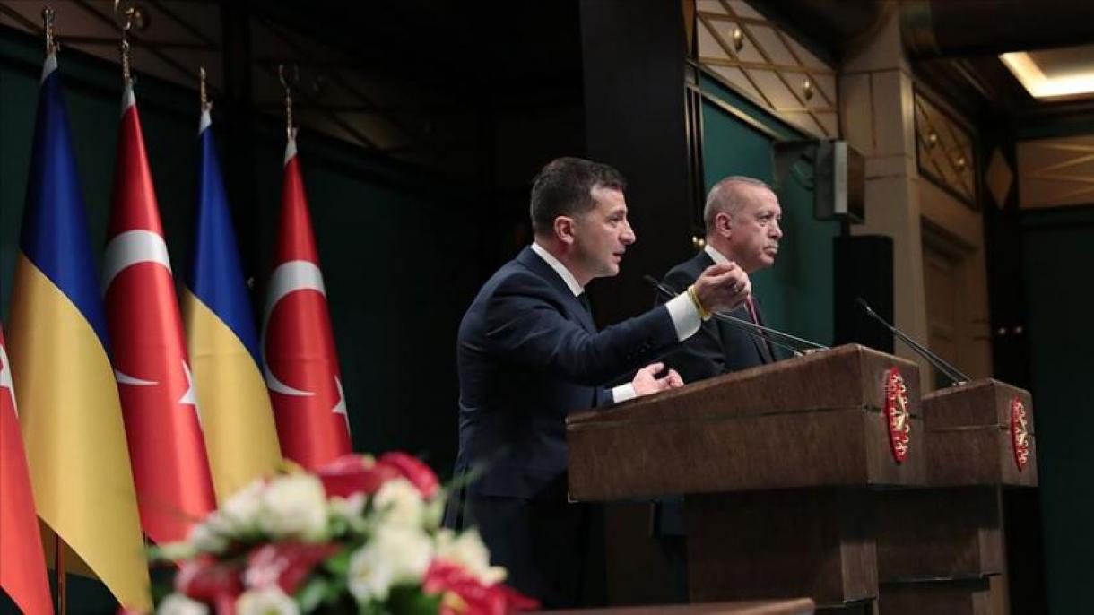Президент Эрдоган менен Укрианын президенти Зеленский пресс  - жыйын өткөрүштү