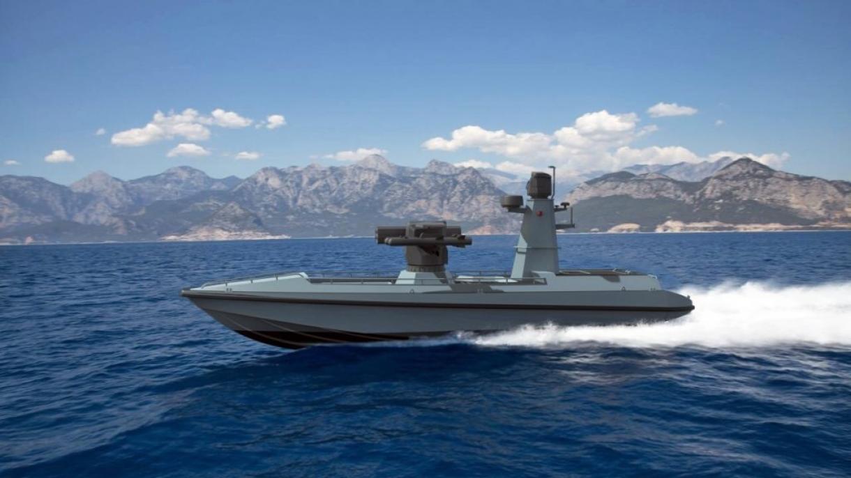 Турският въоръжен безпилотен кораб уцели целта още с първия изстрел