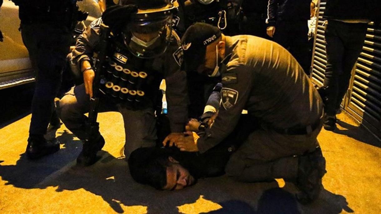 ایسراییل پولیسی دوغو قدس-ده فیلیسطین‌لی‌لره موداخیله ائدیب