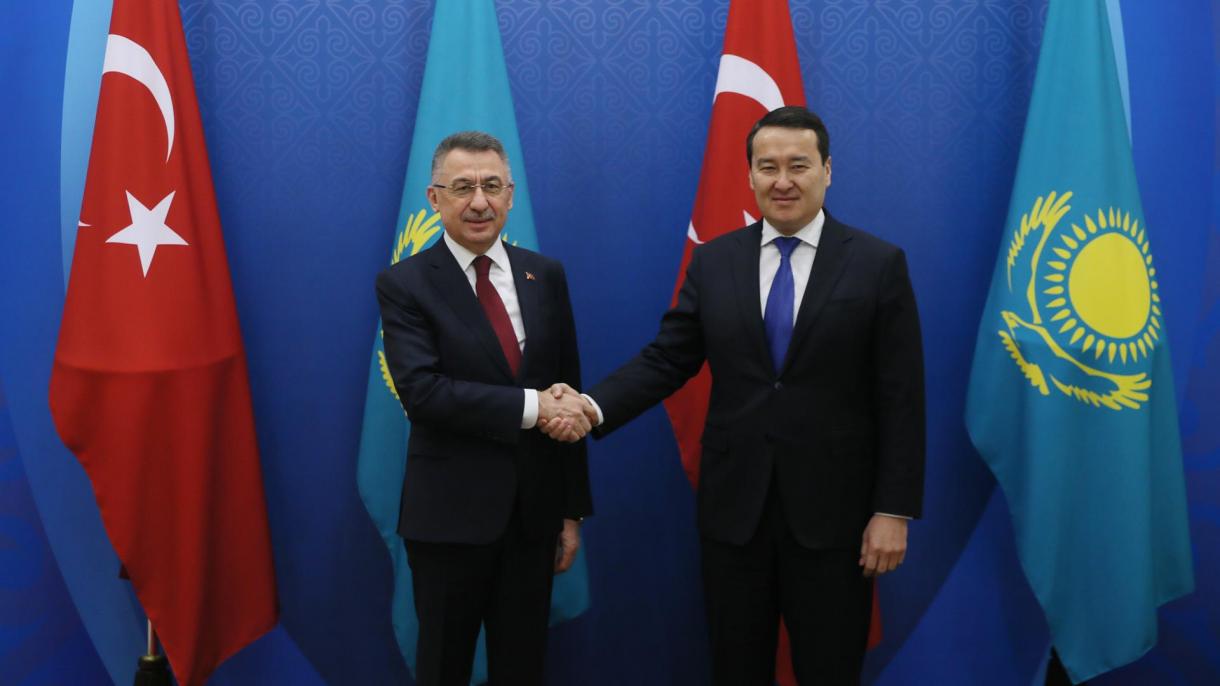 معاون رئیس جمهور ترکیه با نخست وزیر قزاقستان ملاقات کرد