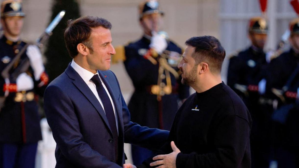 صدر یوکرین کی پیرس میں فرانسیسی صدر سے ملاقات
