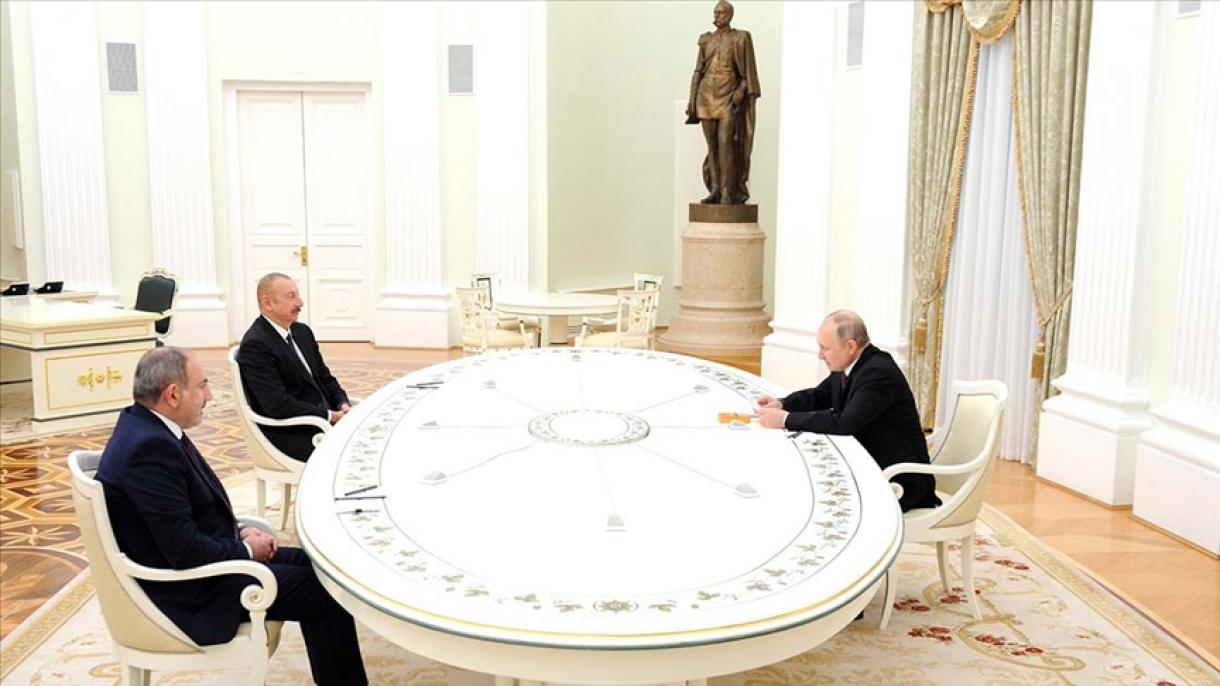 Putin - Aliyev - Paşinyan oçraşuı