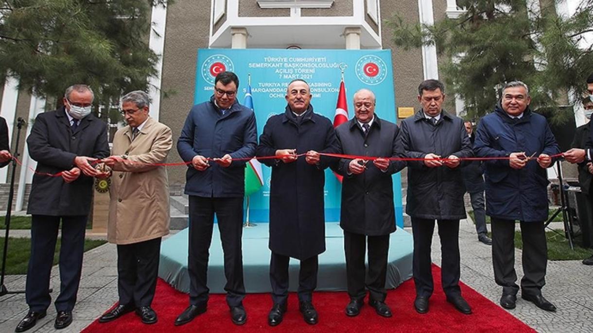 Çavuşoglu inaugura el consulado general de Turquía en Samarcanda, Uzbekistán