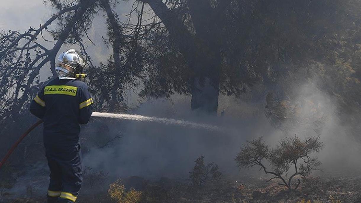 افزایش دمای هوا و آتش‌سوزی‌های جنگلی در یونان
