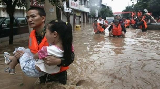 中国贵州发生洪水