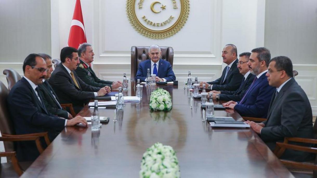 Reunión de seguridad en Ankara bajo la presidencia de Binali Yıldırım